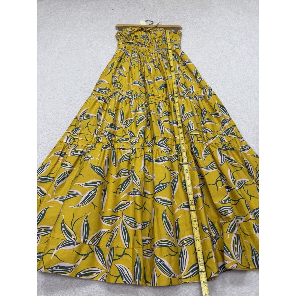 Anthropologie Maxi Dress Yellow Somerset Strapless Vacay Boho Preppy Size XS NWT - Picture 4 of 12